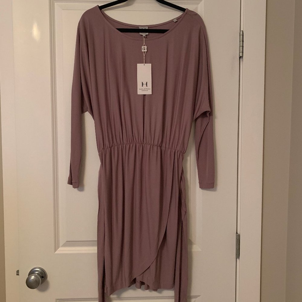 Halston Heritage Wide Neck Dress Sz 8 New w/Tag
